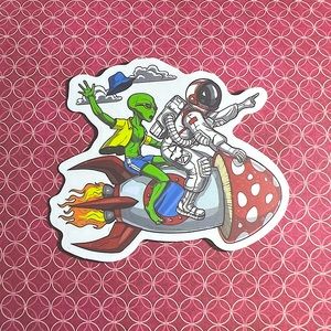 Guide Alien ET EBE Traveler Star Person Space People Single Decor Sticker